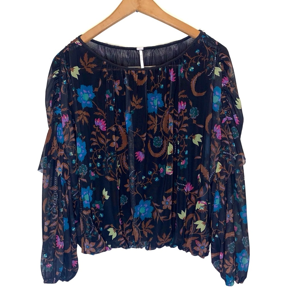 Free People Wildflower Honey Floral Top